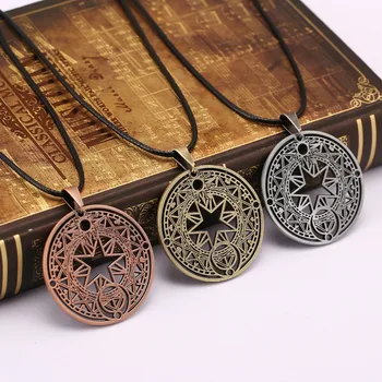

HSIC 12pcs/lot Cardcaptor Sakura Necklace Card Captor Figure Pendant Necklace Cosplay Accessories Gifts Wholesale
