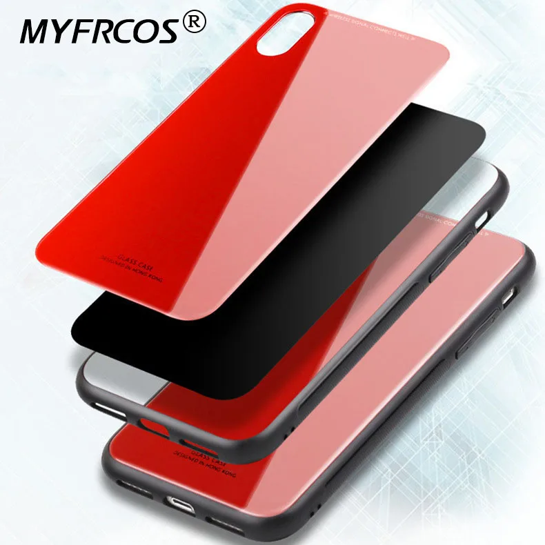 For iphone 6s Case iphone 8 plus Cover iphone 8 Back Cover TPU + glass For Apple i phone 7 Cases Full Protector Premium Phone