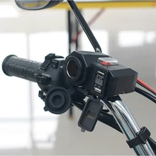 Водонепроницаемый мотоцикл двойной USB зарядное устройство разветвитель адаптер питания с 4.2A 12V мотоцикл прикуриватель