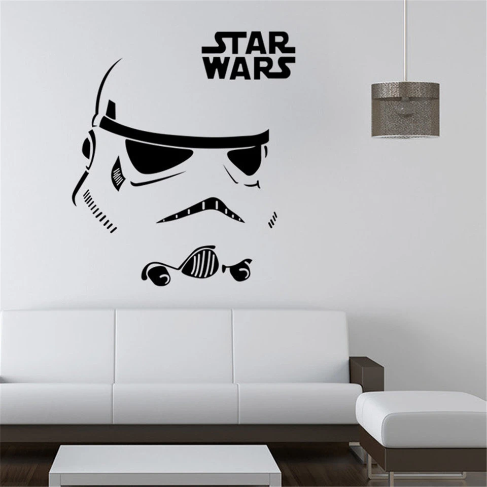 Affiches De Film Star Wars Bricolage Autocollant De Decoration Murale Darth Vader Dessin Anime Decoration Murale De Maison Decalque De Chambre De Lit De Bebe Salon Aliexpress
