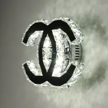 Последние минималистский нержавеющая сталь Кристалл Бра Современный светодио дный светодиодный светильник настенный AC110-260V ванная комната бра Lampara де