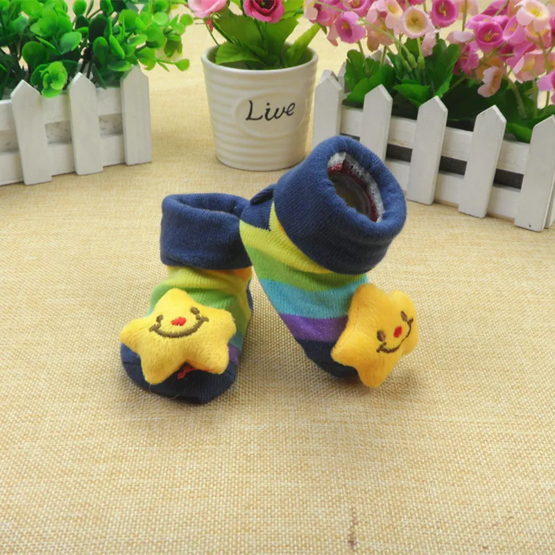 6pair Free Shipping Lovely Cartoon Baby Socks Anti Slip Cotton With Animal Unisex Outdoor Slipper Shoes Newborn 0-9 Month Gift |