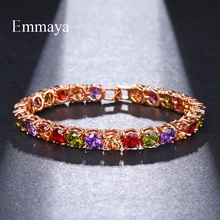 Emmaya-bracelets de mariage multicolores en Zircon Rome, bracelets de mariage, bijoux Hip hop, coupe de Tennis, CZ, 6.0mm, pour femmes/hommes