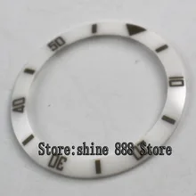 Резьба 38 мм белый керамический Безель вставка для 40 мм Мужские часы