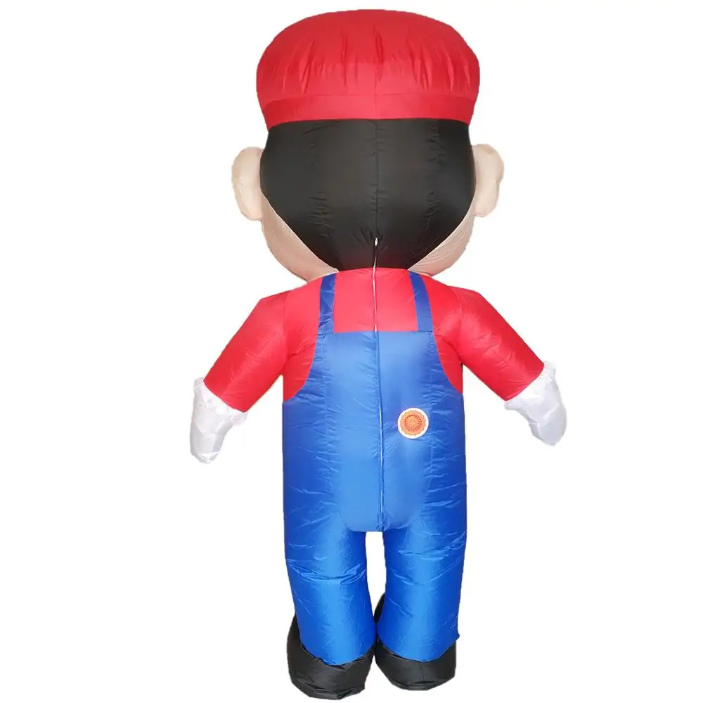 Inflatable Mario Costume Super Mario Fancy Dress for Adults Halloweeen Party Carnival Cosplay Outfit Mascot Blow Up Suit