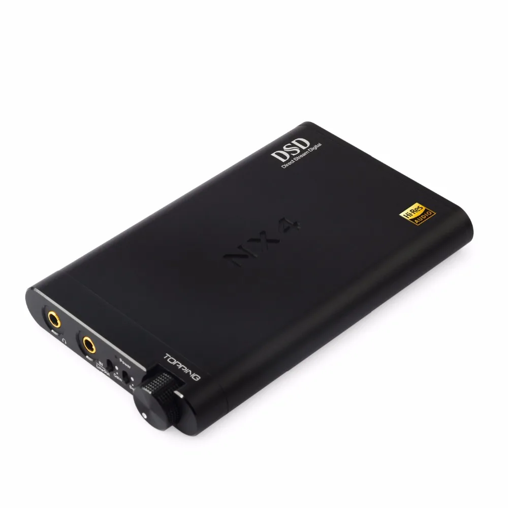 Topping NX4 DSD XMOS XU208 ES9038Q2M chip Portable USB DAC DSD Decoder Amplifier Headphone amp Aluminum Shell Black Silver