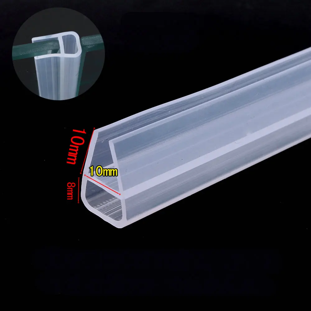 

10mm Glass Collision Avoidance Gasket Draught Excluder Silicone Rubber Sealing Strip Sliding Sash Shower Door Window Seals 1m