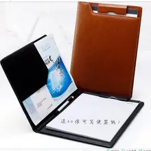 325*250 мм Высококачественный планировщик A4 бизнес-менеджер канцелярские принадлежности pu кожаный буфер обмена с ручкой Крышка Имя держатель для карт 1307