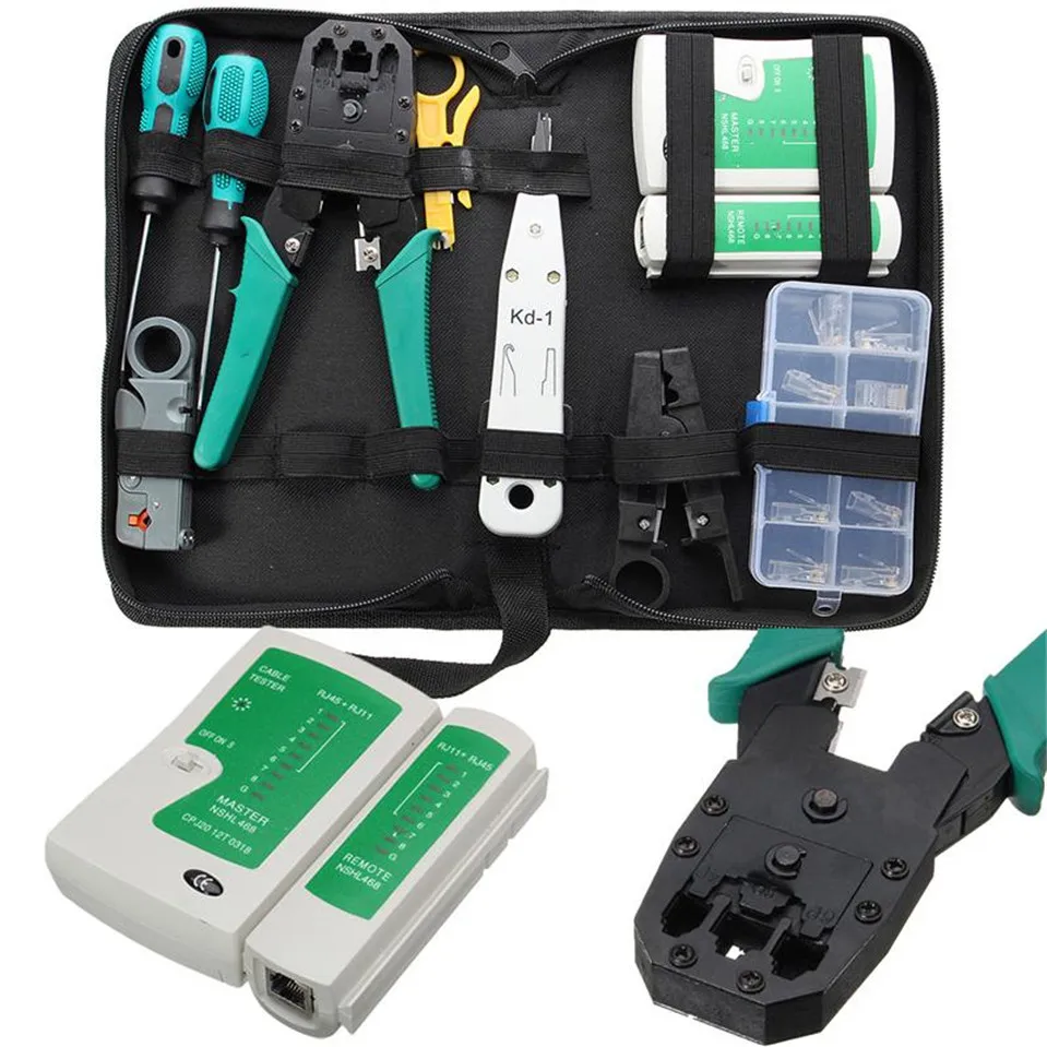 11Pcs Network Combination Cable Wire Tester Crimping