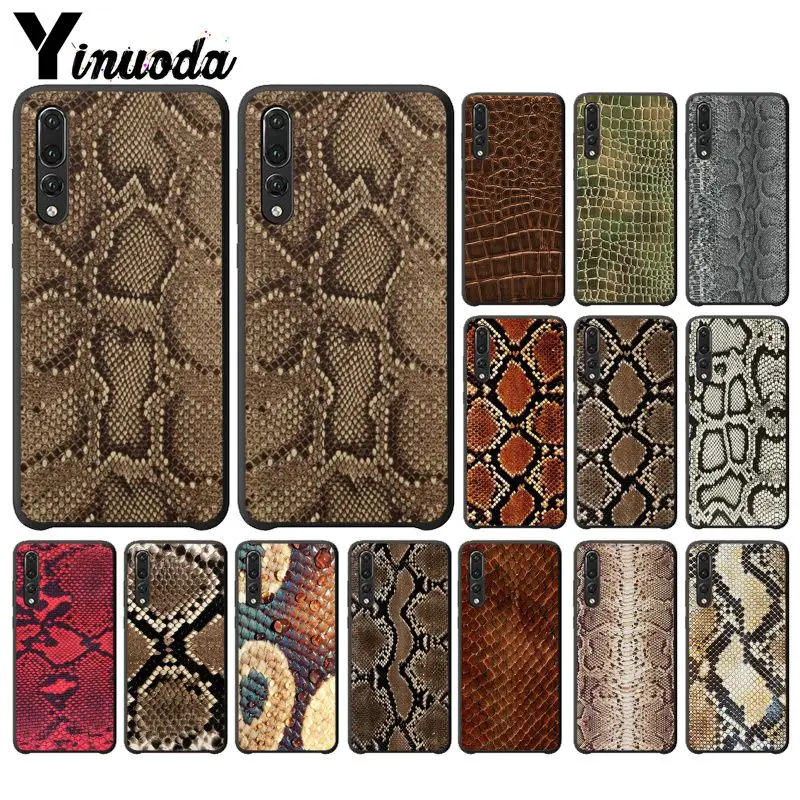 

Yinuoda Snake Skin TPU Soft Silicone Phone Case Cover for Huawei P10 plus 20 pro P20 lite mate9 10 lite honor 10 view10 Cover