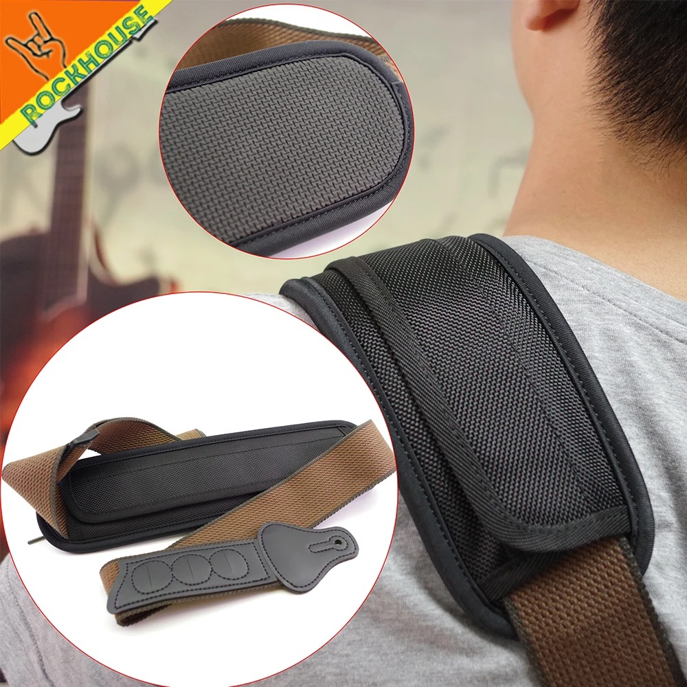 

Sold In Sets Guitar Strap and Shoulder Pad For Acoustic Guitar Strap Acoustic Electric Classic Guitar Bass Free Shipping