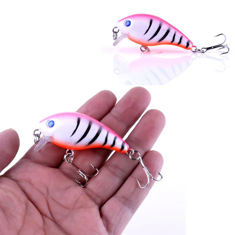 

1Pcs 6cm 9.8g Crankbait Artificial Lure Fishing Wobblers Laser Crank Fishing Lures Bass Bait Crap Fishing Pesca Jerkbait