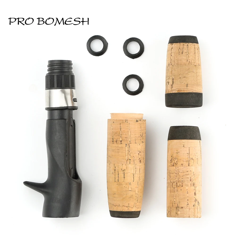 

Pro Bomesh 1 Set Cork Casting Rod Handle Kit 16# Reel Seat Casting Rod DIY Components For Rod Repair Accessory Custom Rod Build