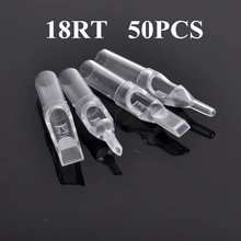 18RT 50 шт./лот круглый наконечник одноразовые татуировки Советы прозрачный Цвет для игла для татуировочного пистолета Круглый Советы Предварительно стерилизованные