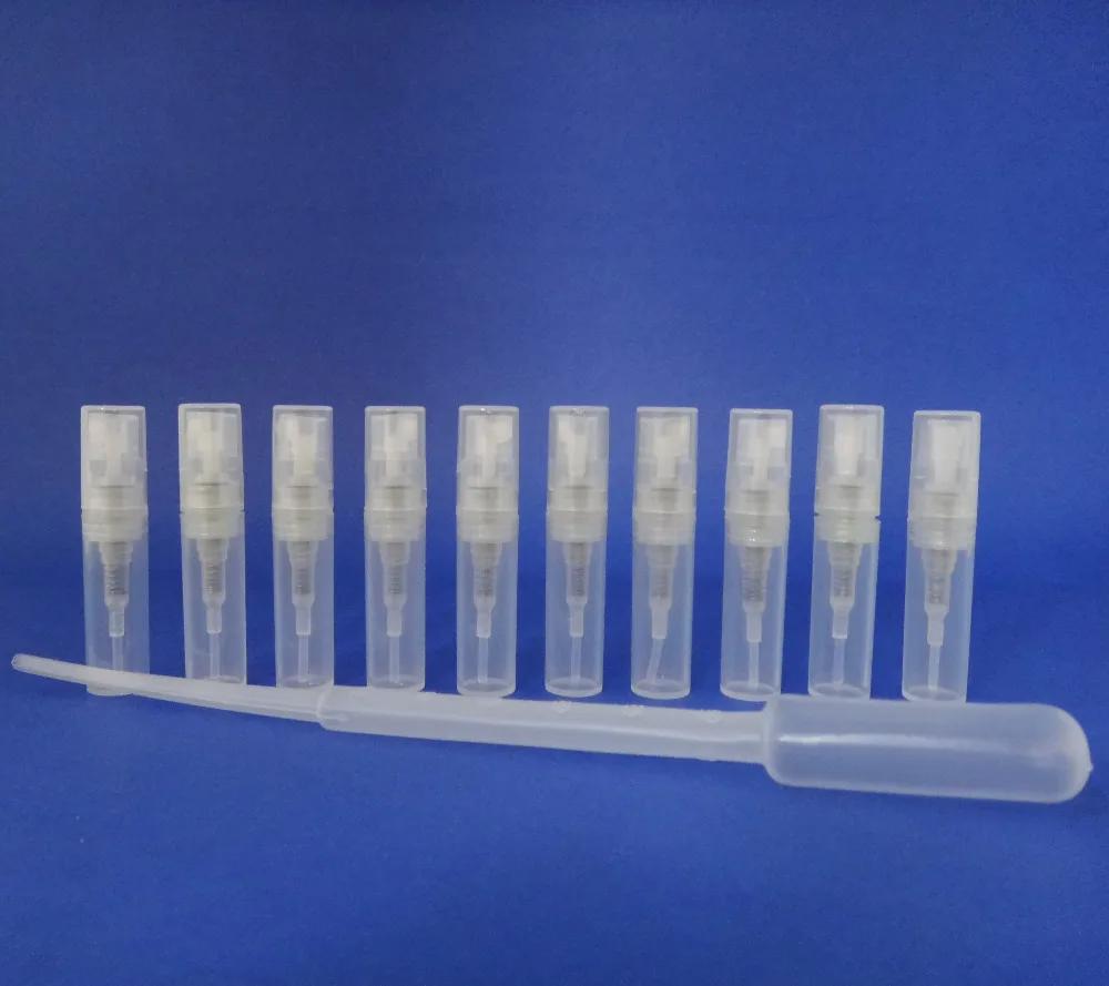 

10PCS 2ml Refillable Perfume Atomizer Mini Travel Plastic Spray Bottle (PF30(2)=10pcs)