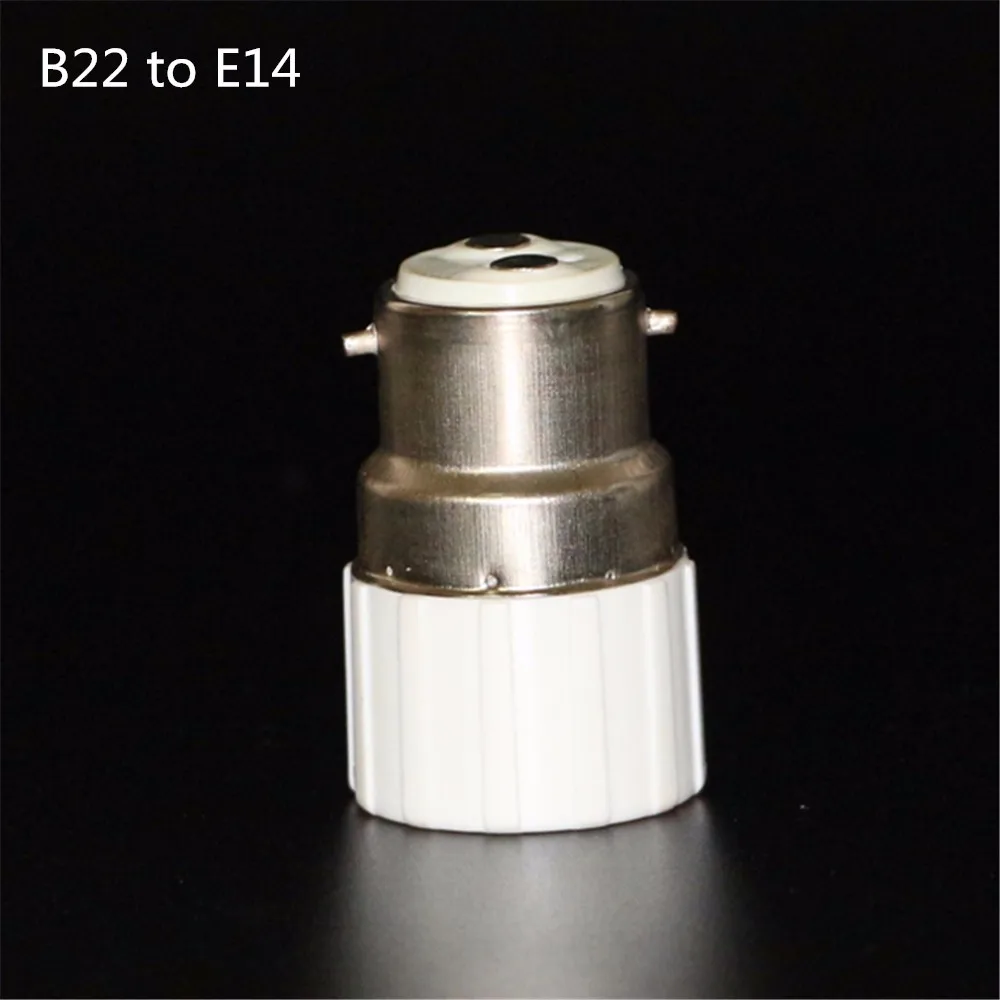10 шт. пожаробезопасный Материал B22 к E14 адаптер конвертер гнездо База для LED галоида CFL адаптер лампа бесплатная доставка