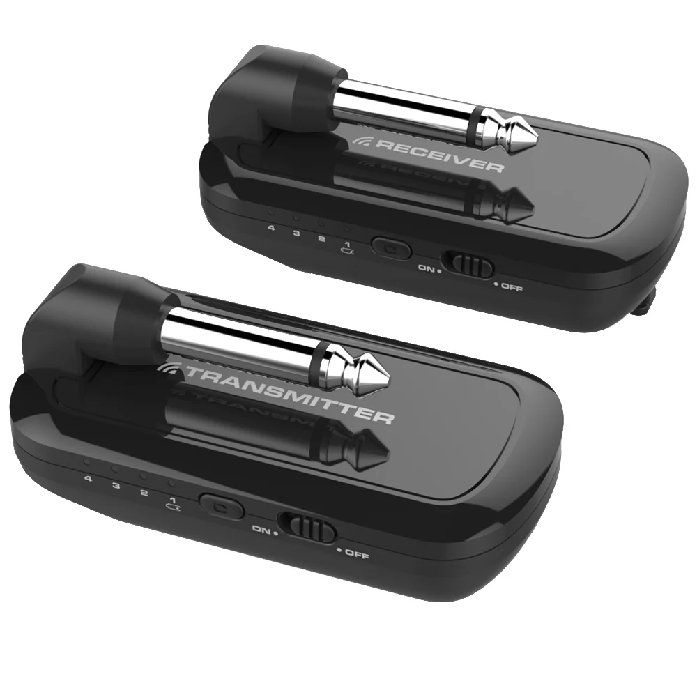 2 Pcs 2.4GHz Guitar Wireless System Adjustable Plug Smart 32-bit Audio Guitar Transmission System &T8