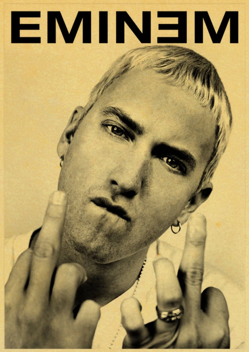 8 миля рэп художника Ретро плакат стикер Рэп Бог плакат Eminem крафт-бумага декоративная наклейка на стену