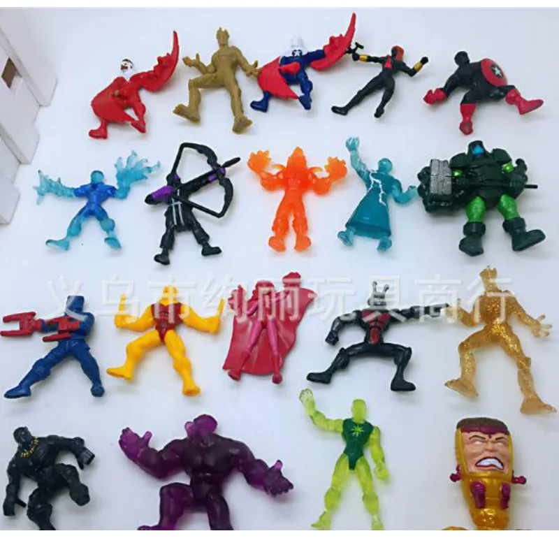 

50pcs/lot Super hero action figures 4-5cm, American toys for children,tv animiation peripherals, home collectables,birthday gift