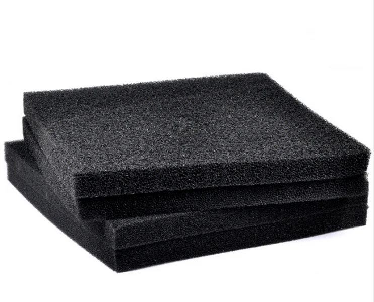 

Black Biochemical Cotton Filter Foam Sponge Aquarium Fish Tank Pond Excellent Water Permeability 50 x 50 x 4cm Lightweight