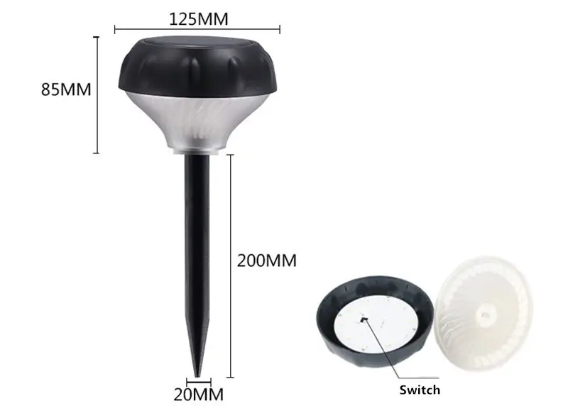 Chiclits Solar Lamp Outdoor Lawn Light 10 Led Microwave Induction Waterproof Lightning Protection Garden Landscape Lighting  (8)