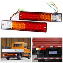 2pcs LED Stop Rear Tail Brake Reverse Light Turn Indiactor 12V 24V ATV Truck Trailer font