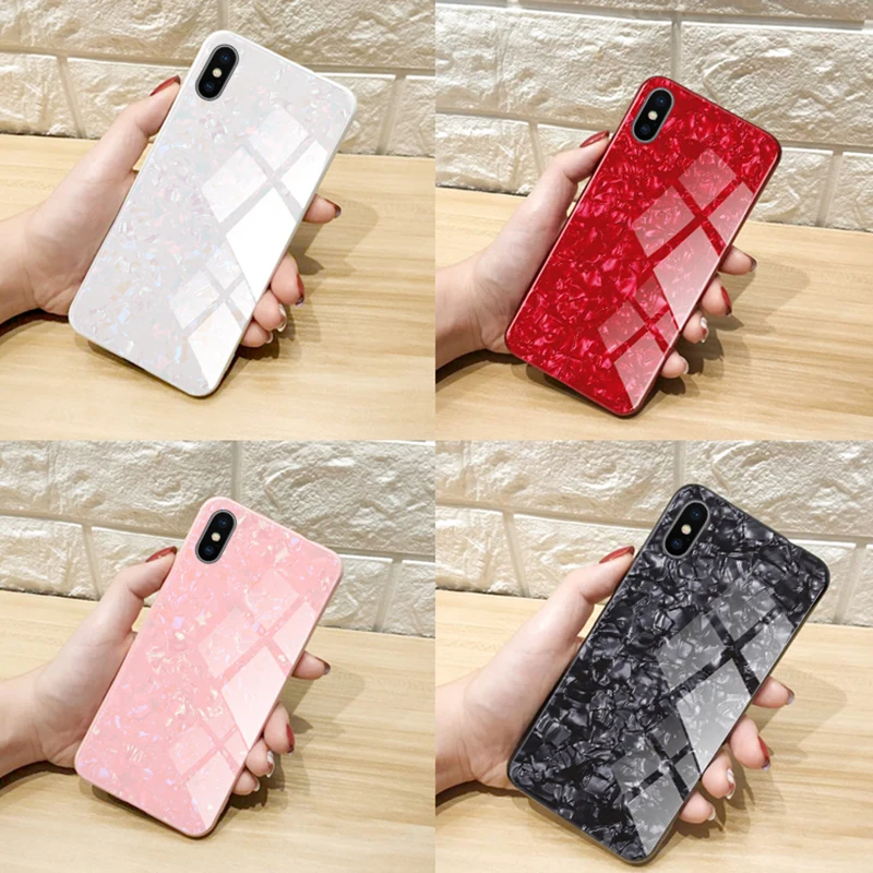 Чехлы из закаленного стекла для iPhone 7 8 6 Plus чехол жесткая задняя крышка мягкий