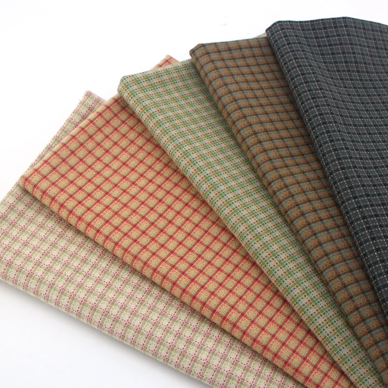 

50x150cm DIY Japan Little Cloth group Yarn-dyed fabric,for sewing Handmade Patchwork Quilting ,Grid stripe dot Random D30