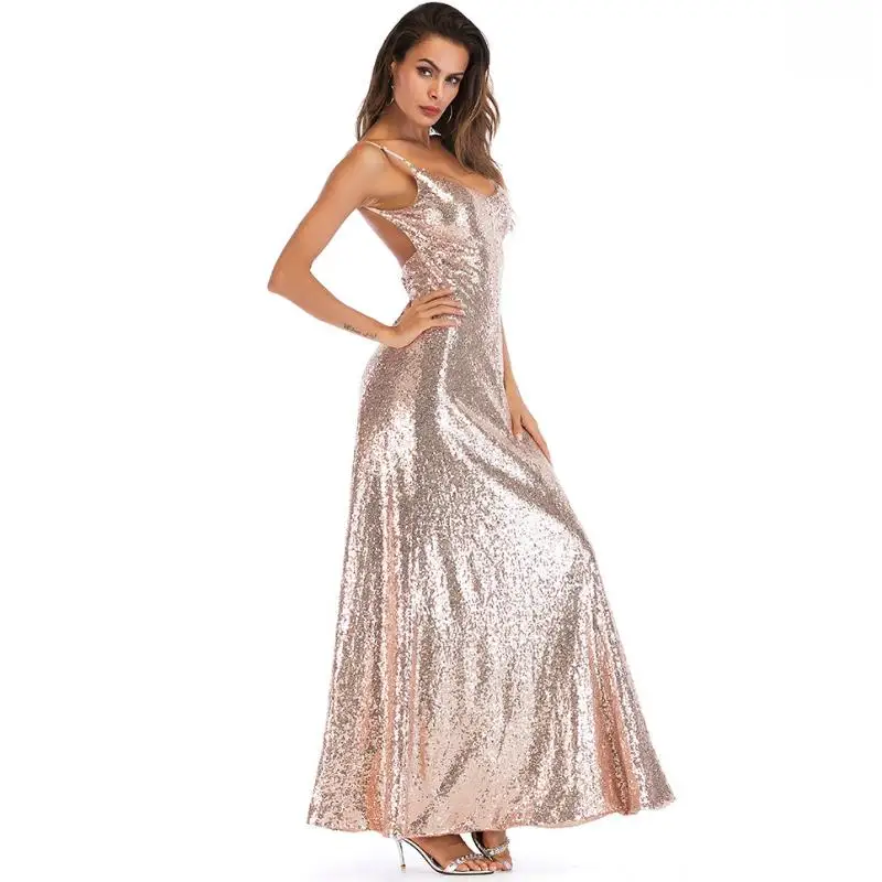 

Женское блестящее офисное платье-карандаш с открытой спиной и блестками