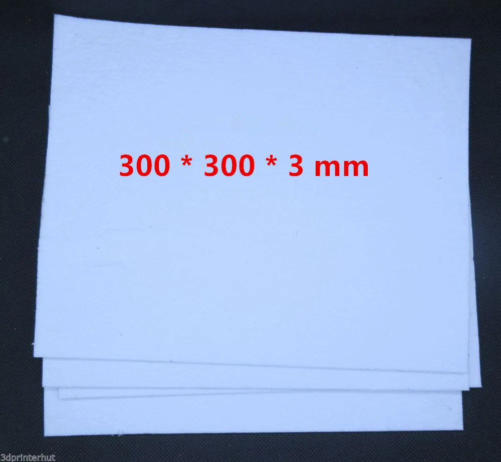 A Funssor 4pcs300x300 mm Insulation Cottons300 300 3 mm heated bed insulation cotton for Reprap Prusa