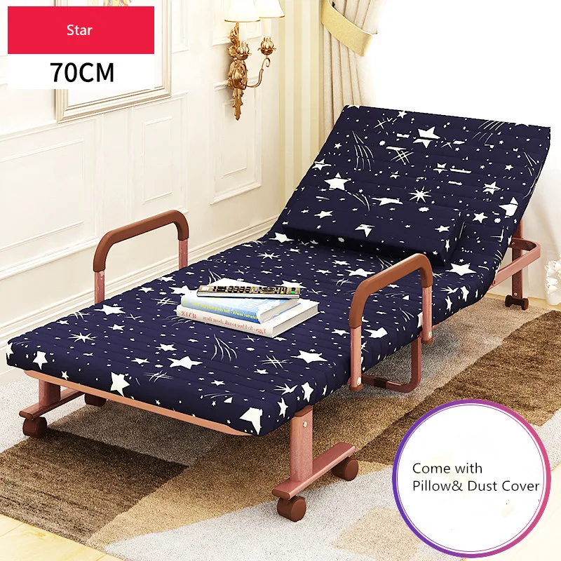 70cm Wide Folding Rollaway Bed Adjustable Guest Bed Chaise Lounge Chairs with Mattress and Pillow Bedroom Furniture Folding Bed 70cm Wide Folding Rollaway Bed Adjustable Guest Bed Chaise Lounge Chairs with Mattress and Pillow Bedroom Furniture Folding Bed