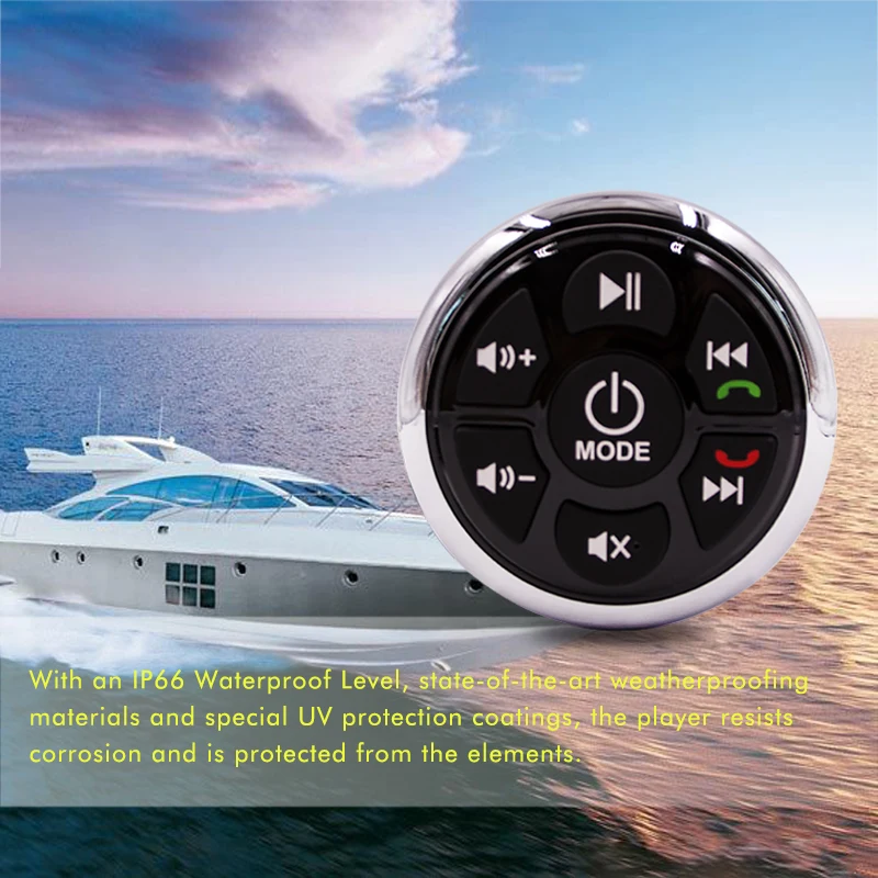 

HASDA Waterproof Outdoor Marine Gauge Unit Bluetooth Audio Control Receiver Bluetooth Calling for Golf Car ATV RV