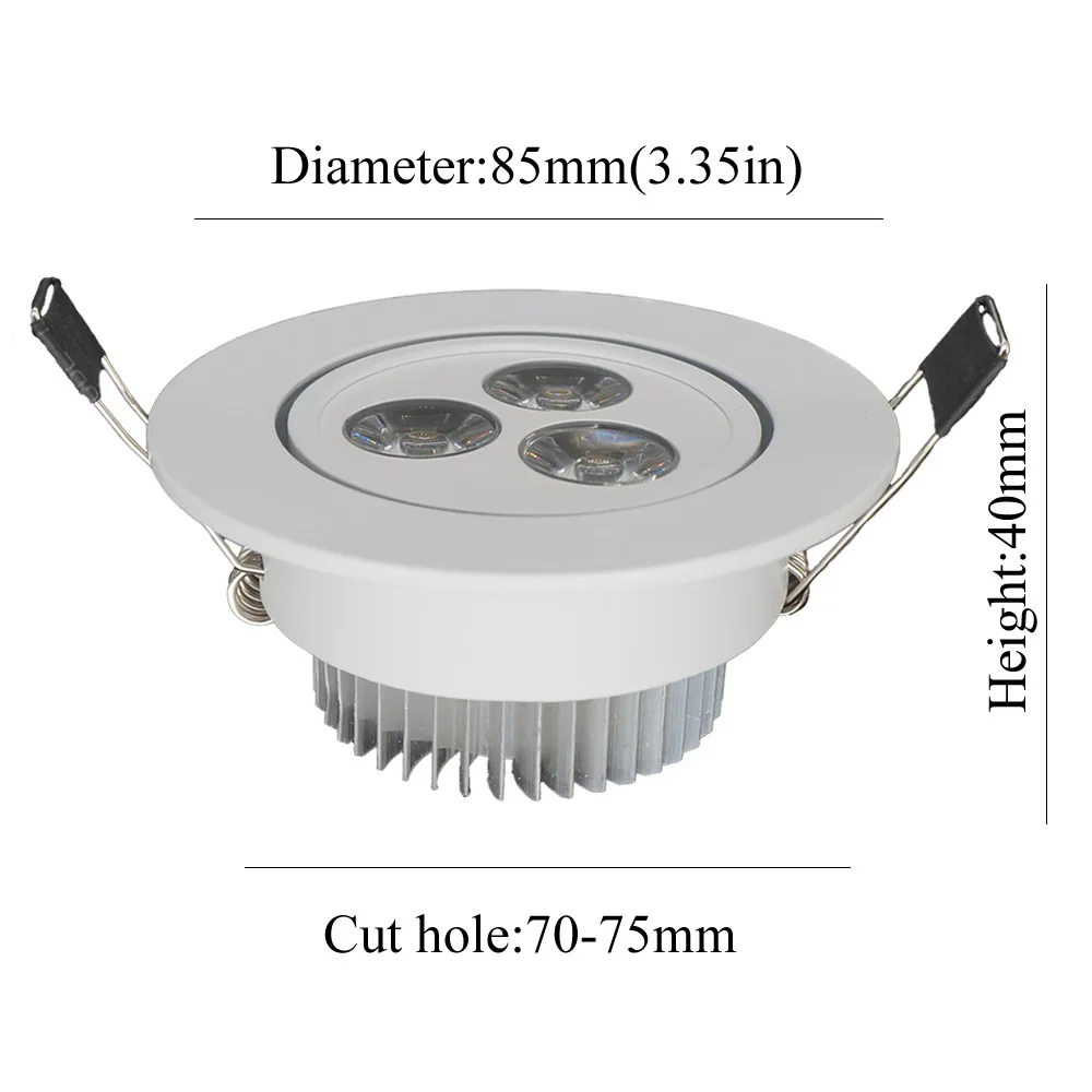 12X9 W 650 люмен 2800 K 3000 LED теплый белый энергосберегающий встраиваемый потолочный