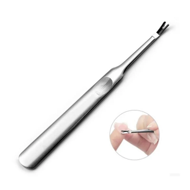 

Nail Dead Skin Remover Tool Silver Nipper Pusher Trimmer Cuticle Callus Fork Manicure Nail Art Tool