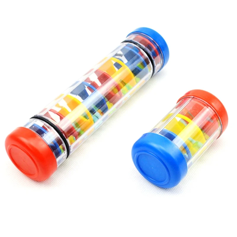 Игрушечный музыкальный инструмент, пластиковые радужные песочные часы, дождевик, дождевая палочка, музыкальная игрушка, звук дождя, детские развивающие игрушки