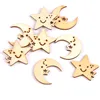 50pcs Natural moon and star pattern wooden Scrapbooking Carft for Home decoration diy Handmade decoration 24-27mm MT1704 ► Photo 2/6