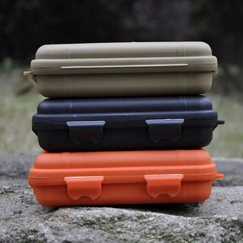 

First Aid Kits Shockproof Survival Storage Case Waterproof Airtight Camping Travel Container Carry Storage Box Survival Tools