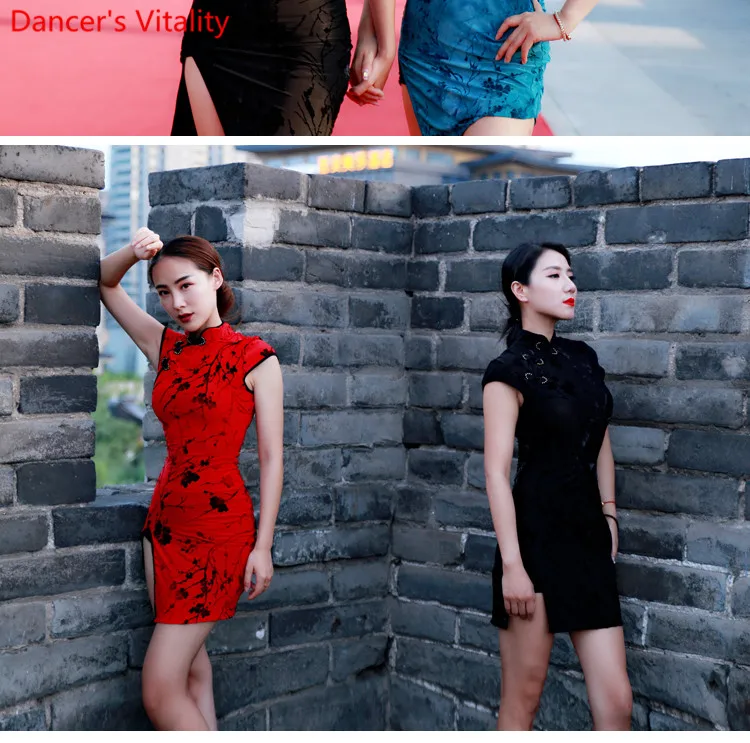 2018 г. пикантные женские Cheongsam Bellydance для восточного танца костюмы 2018 новые женские танец живота конкуренции костюмы платье