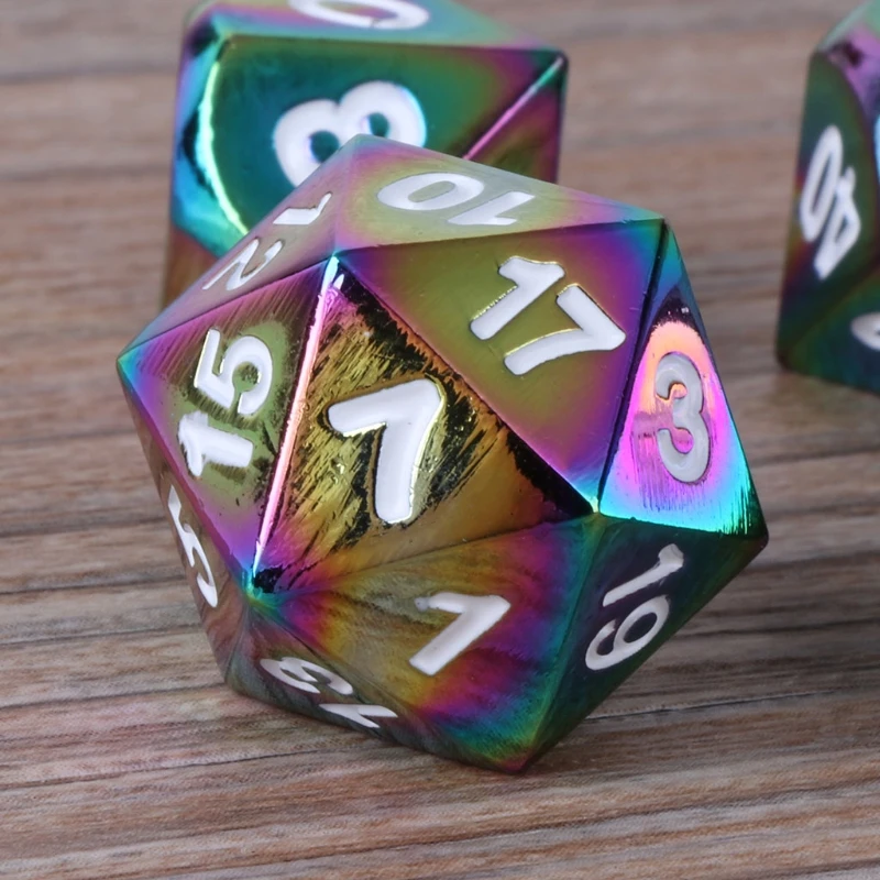 M89CHigh качество 7 шт радужные металлические многогранные ролевые игры DND RPG MTG|Игры