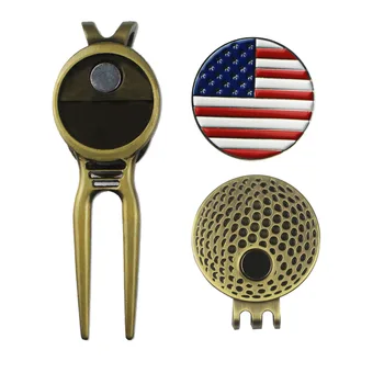 

Golf Ball Mark with Strong Magnetic Hat Clip and Divot Tool- Golf Training Aids