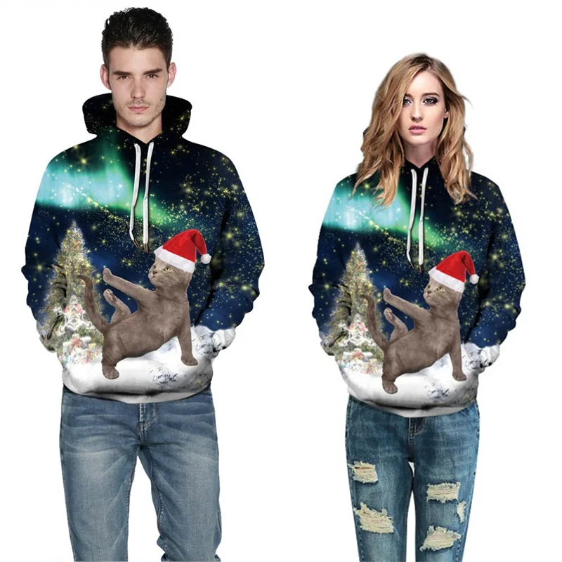 Для мужчин женщин Рождество толстовки 3d свитера большого размера животного товары для собак полный печати Шиба ину Толстовка повседневное