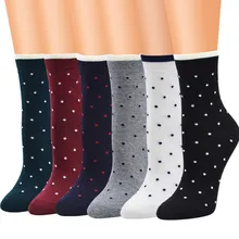 MAXIORILL счастливые носки женские носки Короткие хлопковые женские носки calcetines mujer divertido удобные носки в горошек#4