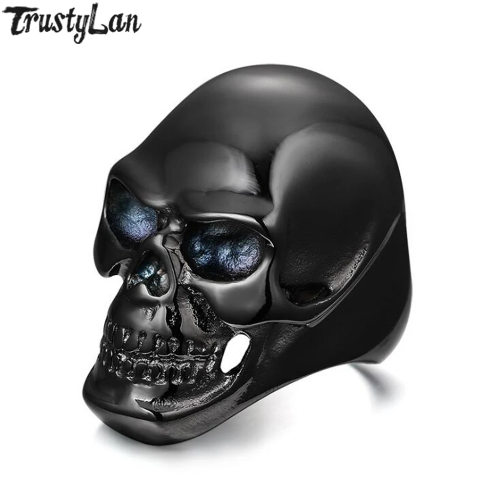 

Black Stainless Steel Skull Rings For Men Jewelry Dropshipping