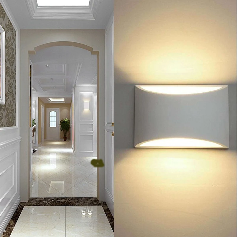 Handmade Gypsum Moulding Plaster Modern LED Wall Light AC110V220V Indoor Bedroom Living Room Corridor Feature Decor Lamps (1)
