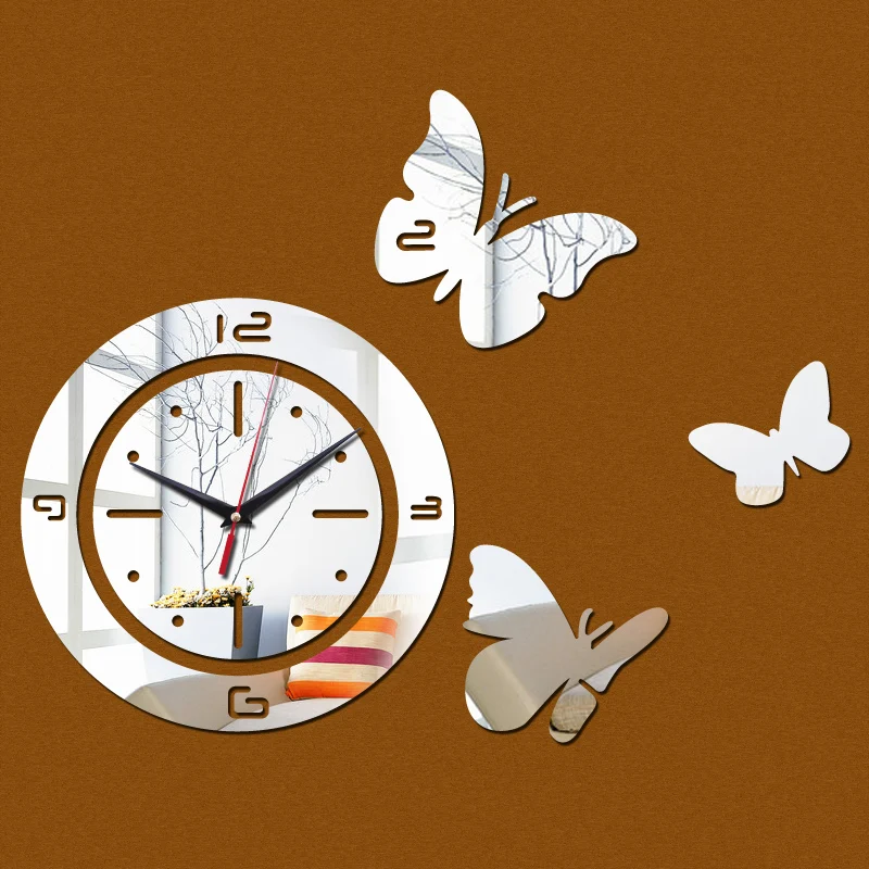 Новое поступление акриловые настенные часы зеркало безопасности Кварцевые часы 3d кристалл современный дизайн настоящие часы украшение для дома