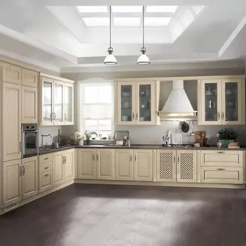 

solid wood classic style kitchen cabinet