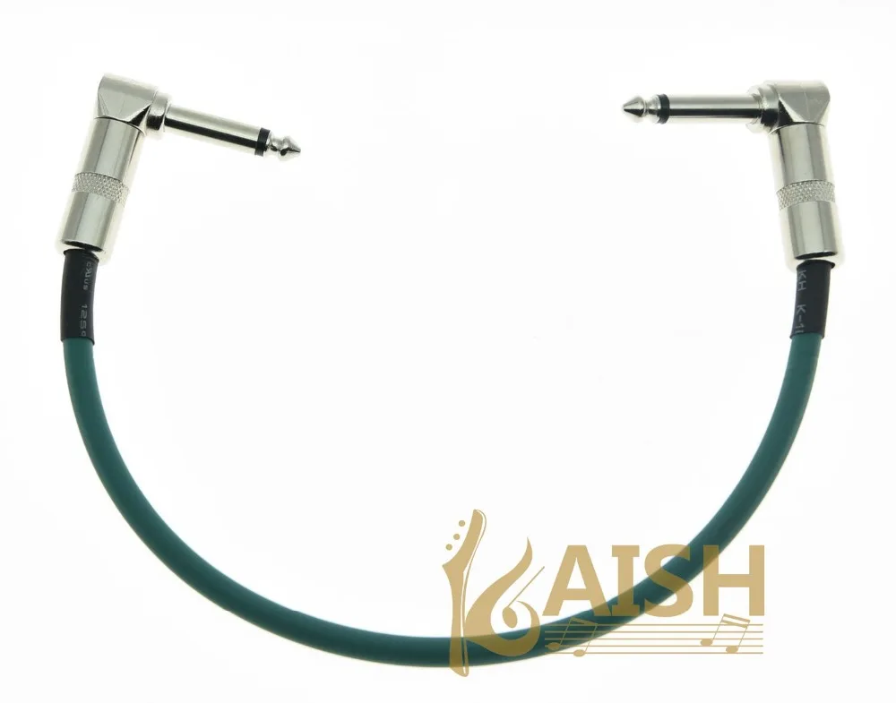 Green Right Angle 30cm/12'' Mono Guitar Effect Pedal Cable Effects