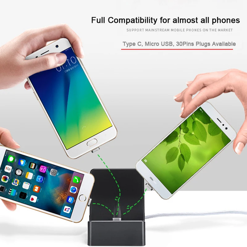 EtopLink ED1 магнитное зарядное устройство настольное Micro USB Type c Универсальная док