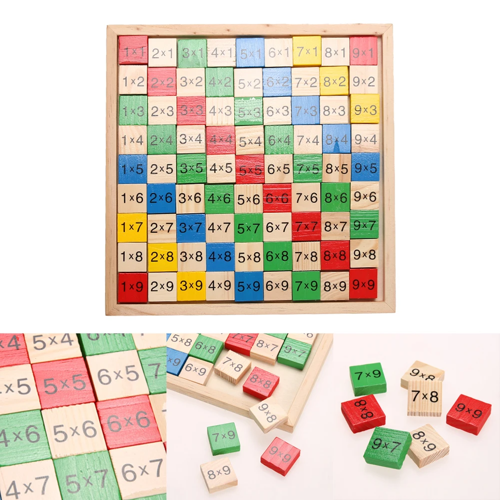 

Baby Math Montessori Educational Wooden Toys 99 Multiplication Table Mathmatic Arithmetic Children Learning Educational Toy