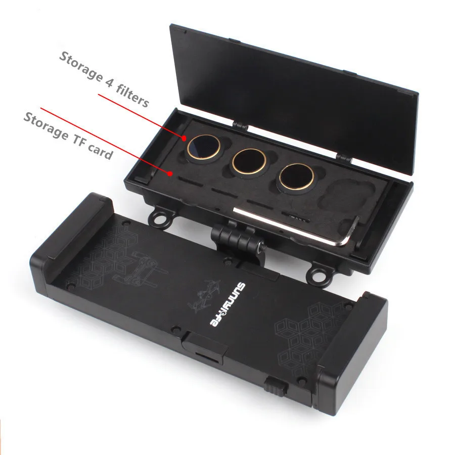 Buy Remote Control holder Phone Tablet mount Bracket & Filter storage for DJI Mavic mini / Pro / air / spark / mavic 2 pro & zoom